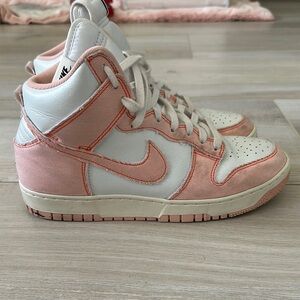 Nike Women's High-Top Dunks - White and Pink